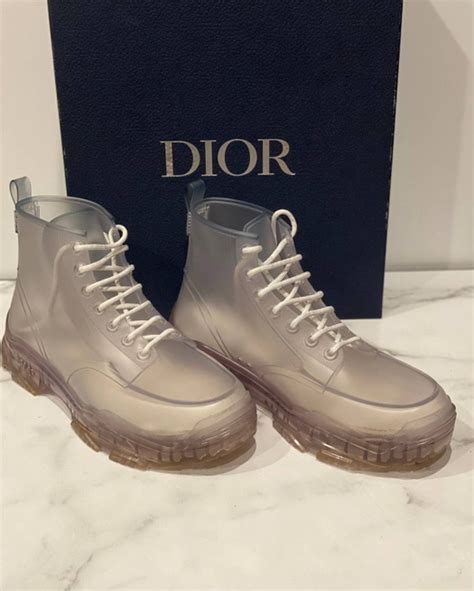 dior translucent rubber boots|Dior women's designer boots.